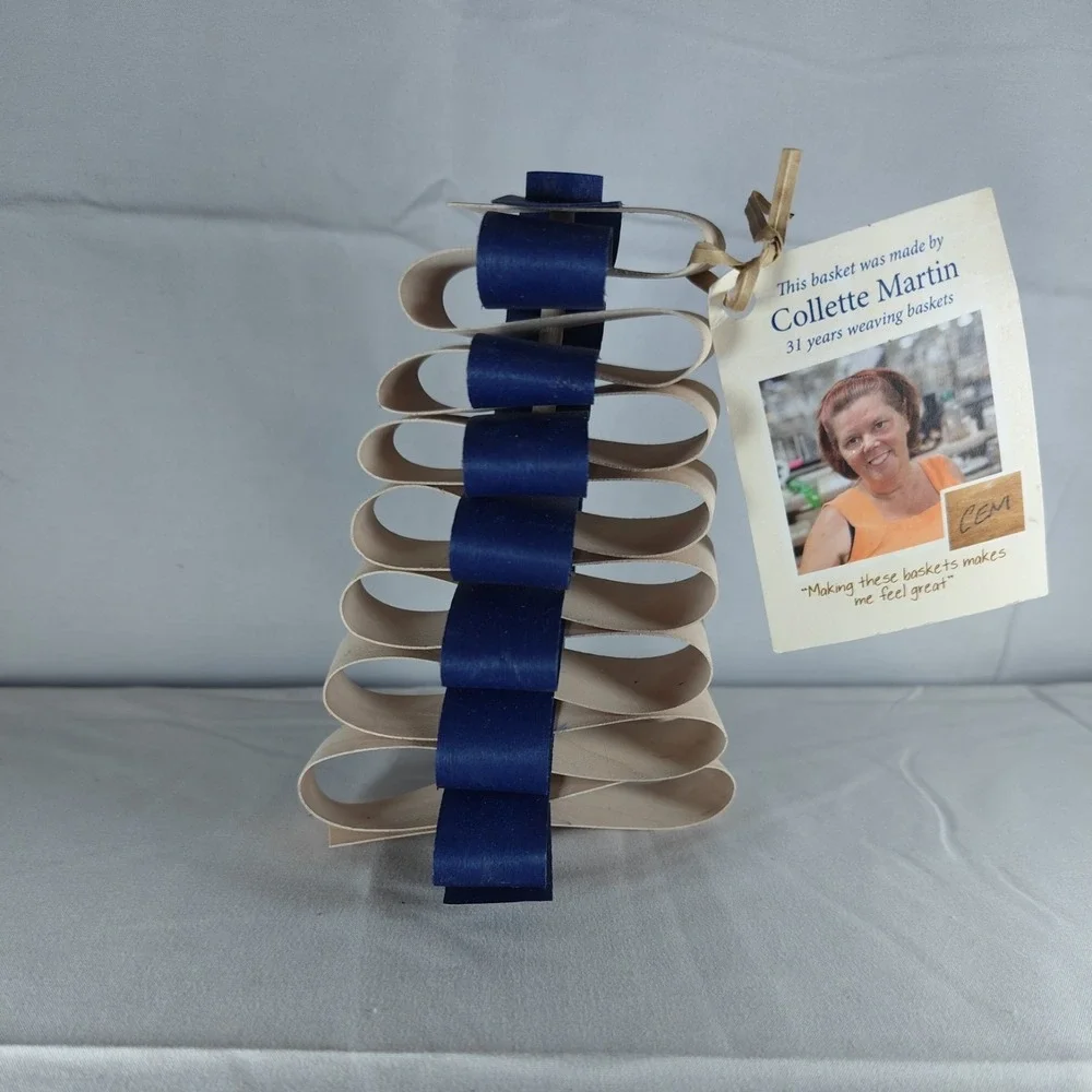 2016 Longaberger Splint Christmas Tree Blue &‎ Natural 6